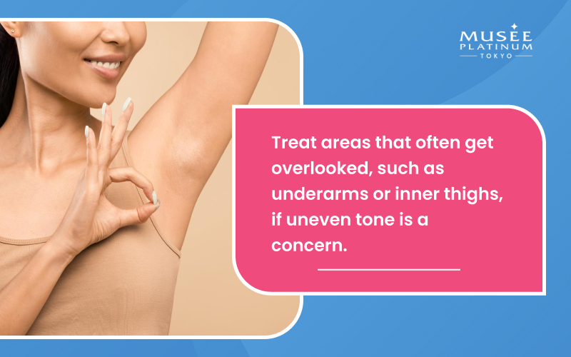 treatments for uneven tone in overlooked body areas